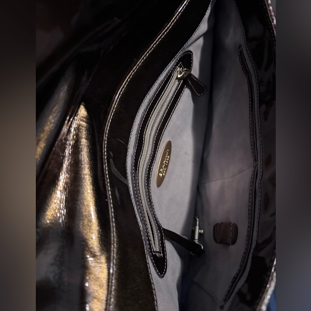 Brahmin Patent Python Euc Handbag - image 7